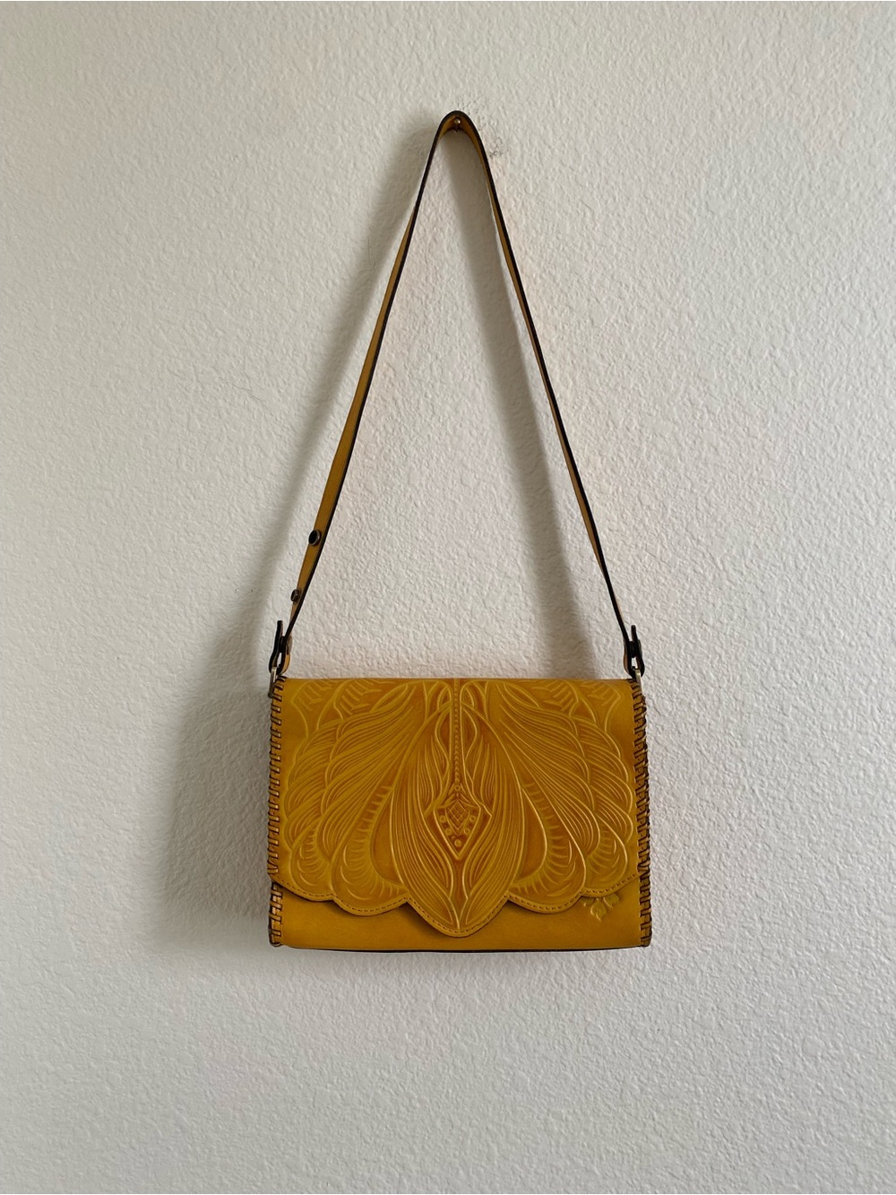 Patricia Nash Cassini Tooled Leather Crossbody Bag